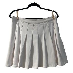 Hollister White Ultra High-Rise Pleated Tennis Skirt- Size Lg
